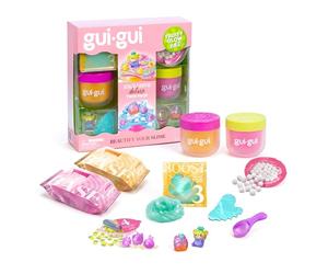 Gui Gui Fruity Glow Deluxe - Kit di 2 slime profumati Jelli & Clear, per abbellire il tuo slime, rituale di bellezza in 5 fasi, include Gua Sha e Scoop Tools, dai 6 anni in su