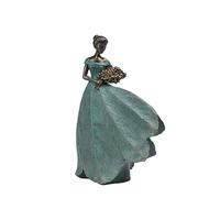 Guichifun, Statua a forma di fata, per collezione o arredamento domestico, decorazione da tavolo per soggiorno o ufficio, con gonna a forma di foglia, in resina, stile rustico, regalo per donne, 12,7