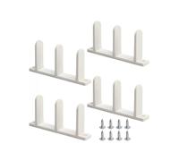 Guida a pavimento for porta scorrevole di armadio, Confezione da 4 guide a in plastica ABS for porte scorrevoli con viti di fissaggio,fissate pavimento(Bianca)
