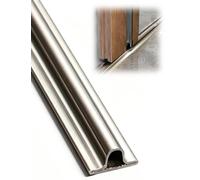 Guida a pavimento T-type per porta scorrevole, guida inferiore acciaio inox | Autoadesivo, senza ferramenta, per ante di credenza divisori di stanza librerie, 3 colori(Silver,130 cm/51.2 in)
