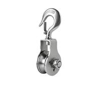 Guida A Puleggia Singola In Acciaio Inox Con Gancio Superiore | Gancio superiore for montaggio rapido, guida fune a ruota singola, corpo antiruggine in acciaio inossidabile(73U hook type)