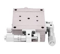 Guida a rulli incrociati Tavolo scorrevole lineare Tavolino manuale ad alta precisione con asse XY Piattaforma in acciaio inossidabile 60x60mm per attrezzature da laboratorio e