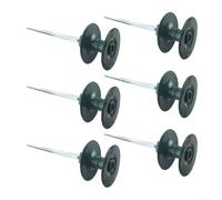 Guida a rullo per tubo da giardino, con ruota in resina liscia e picchetto in zinco resistente, per l'irrigazione del cortile, protezione di piante e arbusti, materiale ABS (6 pezzi)