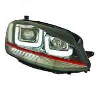 Guida a Sinistra Proiettore LED DRL Fari Coppia Trasparente Nero Rosso Per VW