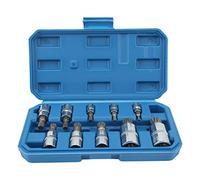 Guida a triplo bit quadrato set kit di presa punta della punta spline kit ad alta precisione ad alta duratura in acciaio vanadio cromatico trattato con automobili e manutenzione