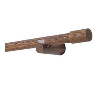 Guida ad anello romano ispessita, asta for tende perforata, montaggio laterale, staffa for binario for tende in legno, spina for staffa for tende ad asta singola(140cm(55.1in))