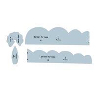 Guida ai modelli di cucito a forma di, per tessuto, righello da taglio, stencil per applique a forma di rosa, modello a forma di tessuto e strumenti di design per ricamo, trapunte