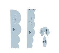 Guida ai modelli di cucito a forma di, per tessuto, righello da taglio, stencil per applique a forma di rosa, modello a forma di tessuto e strumenti di design per ricamo, trapunte