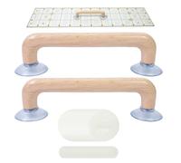 Guida ai modelli - Righello con doppia ventosa, supporto per righello antiscivolo, strumenti per cucito e artigianato per tagliare tessuti con manico a ventosa forte | per abbigliamento fai da te per