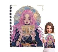 Guida ai tarocchi, mazzo per principianti, planner 2025, layout di apprendimento informativo, formato facile da seguire, kit di tarocchi per regalo di compleanno e lettori principianti, 21 x 28,5 x 3