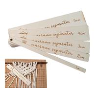 Guida al distanziatore macram: set di regole per trapunte in legno da 5 pezzi, calibro distanziatore regolabile per artigianato | Modello di design macrame versatile, strumento di guida per nodi