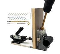 Guida al trapano regolabile - lega di alluminio | Strumento di lavorazione del legno e metallo portatile, localizzatore di fori di precisione 0,9 cm 0,95 cm | Miglioramento della casa, gabinetto, prog