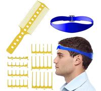 Guida alla dissolvenza per tagliacapelli | Guida per il taglio dei capelli regolabile e modello per la rasatura della scollatura - Fade Comb Hair Band Template Pettine Denti per una perfetta rasatura