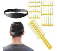 Guida alla dissolvenza per tagliacapelli | Guida per il taglio dei capelli regolabile e modello per la rasatura della scollatura - Fade Comb Hair Band Template Pettine Denti per una perfetta rasatura