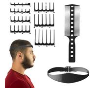 Guida alla dissolvenza per uomo,Guida per il taglio dei capelli regolabile e modello per la rasatura della scollatura | Fade Comb Hair Band Template Pettine Denti per una perfetta rasatura della scoll