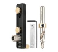 Guida alla perforazione,Strumenti di precisione in alluminio robusto - Modello di foratura e localizzatore di fori per legno - Per lavori di legno falegnameria Produzione Mobili Collegamento Tubi fai