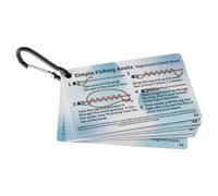 Guida alla pesca - ABS 8,9 x 5,7 cm 6 pezzi | Carte impermeabili per nodi da pesca con testo manuale | 12 tipi di strumento di riferimento per i pescatori attrezzatura da apprendimento e uso esterno