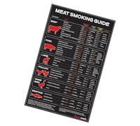 Guida alla temperatura della griglia, facile da leggere, versatile, impermeabile, pellicola magnetica per alimenti, per barbecue, affumicatore, carne, tabelle orari per frigorifero, forno, barbecue