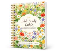 Guida allo studio biblico per donne, completa 66 libri Panoramica B5 Spiral | Design piatto, compagno di scrittura tascabile e istruzioni di preghiera, regalo cristiano perfetto per mamma, insegnante