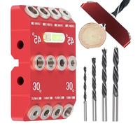 Guida Angolare Per Fori | Blocco Modello Per Foratura A 30 45 90 Gradi,Modello Di Allineamento Di Precisione Per Trapano Elettrico In Progetti Di Falegnameria Ringhiere Scale Corrimano