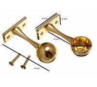 Guida Asta Armadio Presa Staffa di Supporto 19mm Ottone Placcato Quantità Pezzi