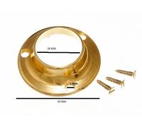 Guida Asta Armadio Presa Staffa di Supporto 25mm Ottone Cromato Quantità Pacco