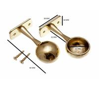 Guida Asta Armadio Presa Staffa di Supporto 25mm Ottone Cromato Quantità Pack 20
