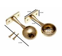 Guida Asta Armadio Presa Staffa di Supporto 25mm Ottone Placcato Quantità Pacco