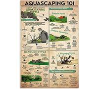 Guida completa allo stile Aquascaping Metallo 101 Leggi poster Targhe di conoscenza del giardiniere Arte Casa Stanza Club Decorazione da parete Fattoria Regalo interessante di targa in ferro Targa in