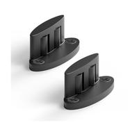Guida da pavimento hardware for porta scorrevole nera 2 pezzi, acciaio al carbonio for, Scivolamento regolare