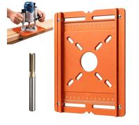 Guida del router, morsetto della piastra di base del multi-foro della lega | Guida del router della lega di alluminio di 21x16.8cm con il supporto multi-foro e la taglierina per la scanalatura