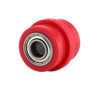 Guida della ruota del tenditore del cursore del rullo della puleggia della catena di trasmissione da 8 mm/10 mm per moto ATV （M = 8mm, L = 10mm)(L-Rosso)