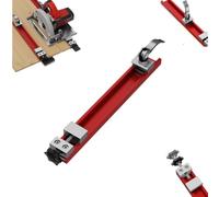 Guida di base della macchina da taglio regolabile, Binario per sega circolare, Maschera di precisione in lega di alluminio, Morsetto di posizionamento per fresatura su binari, Guida di taglio in lega