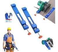 Guida di base regolabile for macchina da taglio, guida di taglio rapida for segare circolare elettrica, morsetto di posizionamento for legno di precisione, progettato appositamente for tagli(2pcs)