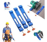 Guida di base regolabile for macchina da taglio, guida di taglio rapida for segare circolare elettrica, morsetto di posizionamento for legno di precisione, progettato appositamente for tagli(3pcs)