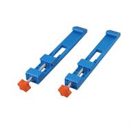Guida di base regolabile per macchina da taglio per sega circolare, morsetti di posizionamento per fresatura, strumento elettrico, maschera da 10-15 cm, compatibile con plastica ABS blu (2 pezzi)
