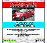 Guida di collegamento diagnostico automatico manuale e servizio di riparazione di fabbrica Kia Rio JB per modelli 2005-2011