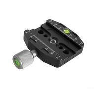 Guida di scorrimento in alluminio per fotocamera con morsetto a sgancio rapido e livelle a bolla per testa del treppiede, accessorio di precisione per fotografia panoramica (70N)