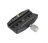 Guida di scorrimento in alluminio per fotocamera con morsetto a sgancio rapido e livelle a bolla per testa del treppiede, accessorio di precisione per fotografia panoramica (110N)