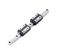 Guida di scorrimento lineare in metallo 1 binario di guida lineare MSB15-R da 500 mm e 2 carrelli con blocco cursore MSB15S-N
