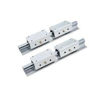 Guida di scorrimento lineare in metallo 200mm-1000mm 2 Pezzi SBR25 Guide Di Supporto Lineari Ad Alta Precisione + 4 SBR25LUU Carrelli Scorrevoli(650MM)