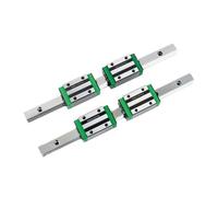 Guida di scorrimento lineare in metallo Binario di guida lineare quadrato da 300mm-1000mm 2 pezzi HGR25 Binario di guida lineare quadrato + 4 blocchi di scorrimento HGH25CA(300mm)