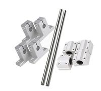 Guida di scorrimento lineare in metallo Blocchi Scorrevoli 4 Pezzi SCS25UU + 2 Cilindro Asse Ottico 25 Mm + Supporto Albero SK25(850mm)