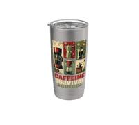 Guida di sopravvivenza alla caffeina per amanti del caffè di Natale Bicchiere termico in acciaio inox doppia parete