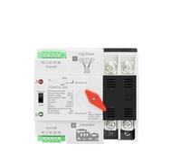 Guida DIN 2P ATS doppia alimentazione commutatore di trasferimento automatico selettore elettrico gruppo di continuità 63A 100A(3P,100A)