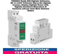 Guida DIN Digitale Voltmetro, DC 11-310V Voltmetro Barra Din digitale Incasso