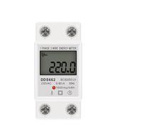 Guida Din LCD Retroilluminazione digitale Contatore di energia monofase Consumo energetico Wattmetro Elettronico AC 220V 80A(No backlight)