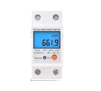 Guida Din LCD Retroilluminazione digitale Contatore di energia monofase kWh Misuratore di consumo energetico Wattmetro Elettronico AC 110 V 220 V 80A(AC 220V)