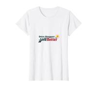 Guida Diversamente, Vivi Meglio - Appassionati dell'Auto Maglietta, Donna, Bianco, XL