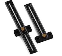 Guida dritta per la lavorazione del legno, 180 mm e 280 mm, scala trasparente in lega per segnare linee su legno in progetti di falegnameria